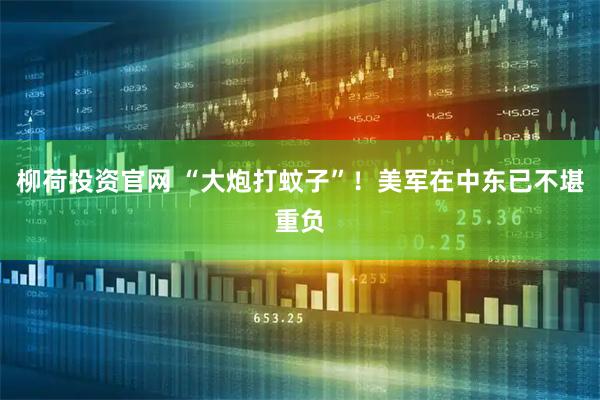 柳荷投资官网 “大炮打蚊子”！美军在中东已不堪重负